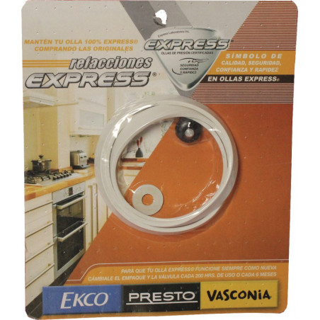 EMPAQUE, VALVULA DE SEGURIDAD Y EMPAQUE INTERLOCK 4 LTS.