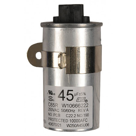 CAPACITOR MOTOR, RUN WHIRLPOOL | Piezas para Lavadoras