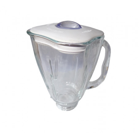 Vaso de licuadora de vidrio cube con tapa y copa | Refacción y Repuesto para LICUADORA