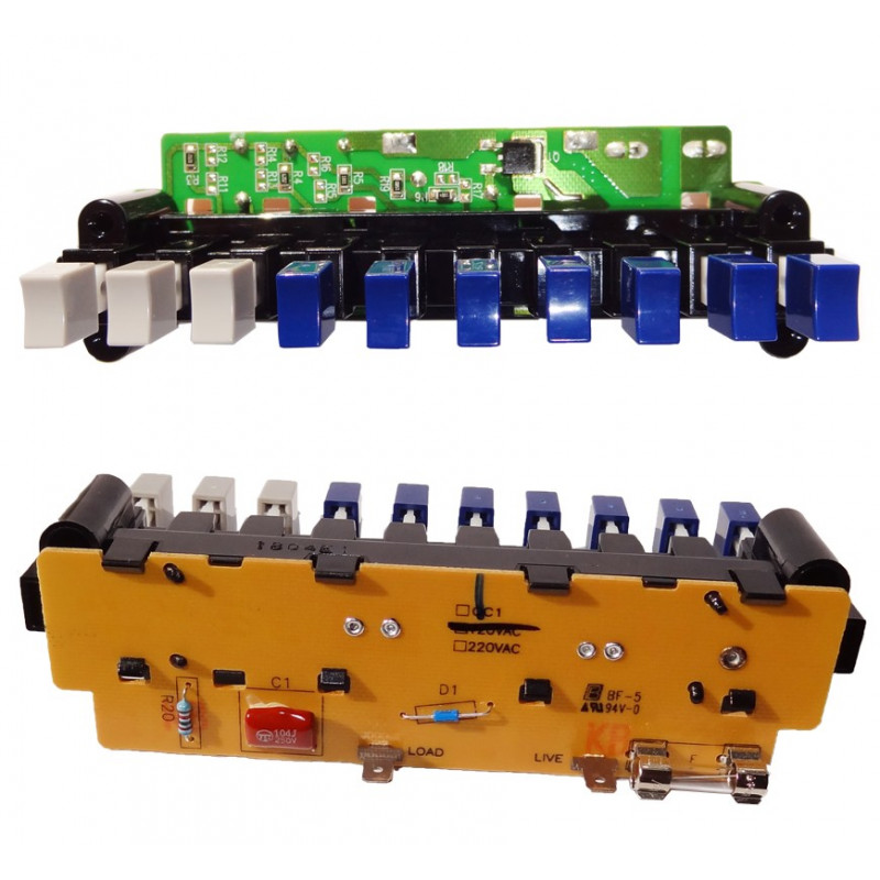 Teclado apagador bot 10 velcuad ngrswitch