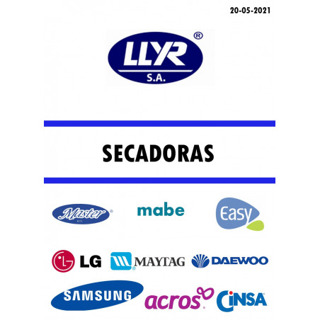 B)- Catalogo PDF SECADORAS | Refacción y Repuesto para Catalogos PDF