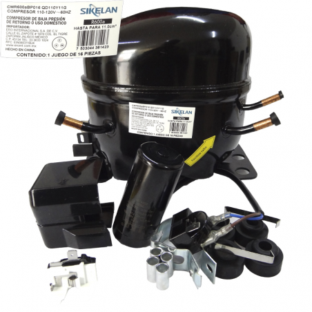 COMPRESOR 1/6 R600A SIKELAN | Refacción y Repuesto para Refrigerador