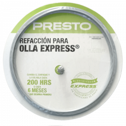 EMPAQUE PRESTO PREMIER 6 Y 8 LTS.| Refacción y Repuesto para Ollas Express