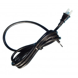 CABLE TIPO USO RUDO NEGRO 2.50 MTS HECH | Piezas para Lavadoras