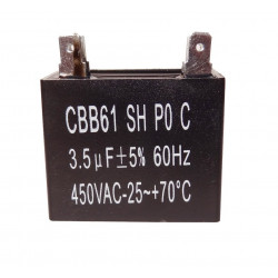 CAPACITOR TRABAJO MINISPLIT 3.5UF 450V | Refacciones para Lavadoras