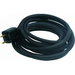 CABLE TIPO USO RUDO NEGRO 3 MTS HECHIZO | Refacciones para Lavadoras