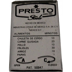 CALCOMANIA PRESTO POLIESTER | Repuestos para Ollas Express